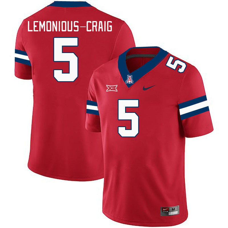 Arizona Wildcats #5 Montana Lemonious-Craig Big 12 Conference College Football Jerseys Stitched Sale-Cardinal